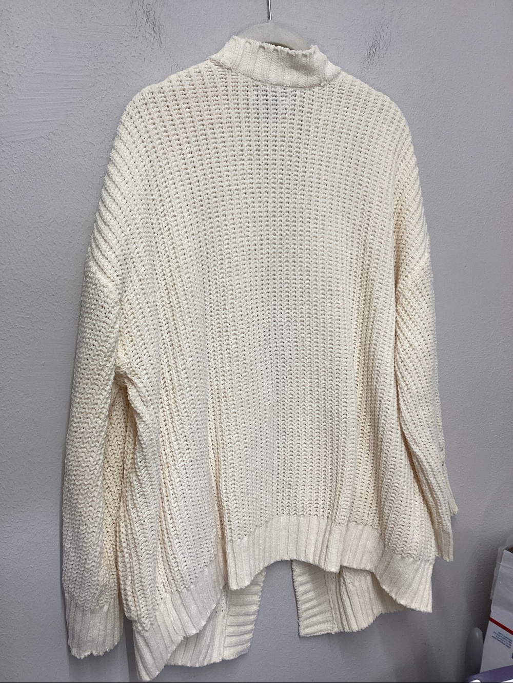 American Eagle Outfitters Cream Open-Front Crochet Cardigan - Picture 3 of 4